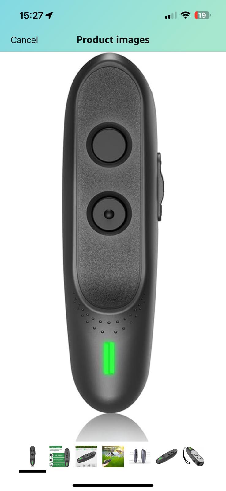 (MSRP $21.99)Ultrasonic Rechargeable Dog Bark Control Device,Handheld, LED Alert
